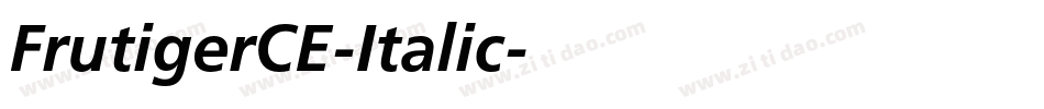 FrutigerCE-Italic字体转换