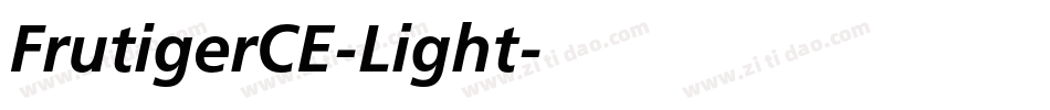 FrutigerCE-Light字体转换