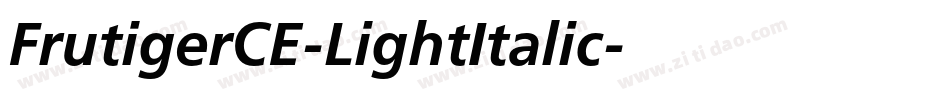 FrutigerCE-LightItalic字体转换