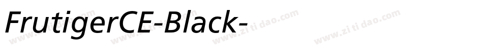 FrutigerCE-Black字体转换
