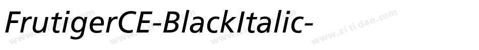 FrutigerCE-BlackItalic字体转换