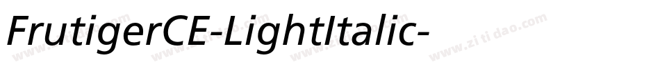 FrutigerCE-LightItalic字体转换