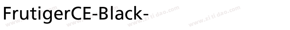 FrutigerCE-Black字体转换