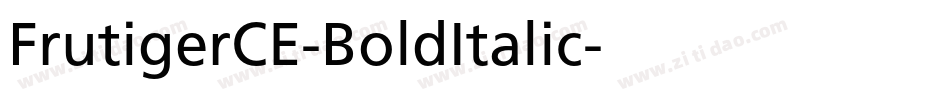 FrutigerCE-BoldItalic字体转换