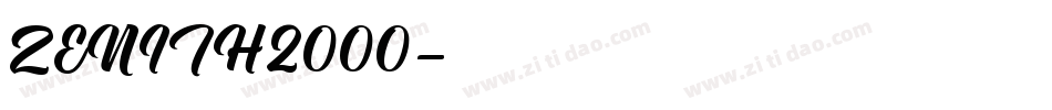 ZENITH2000字体转换