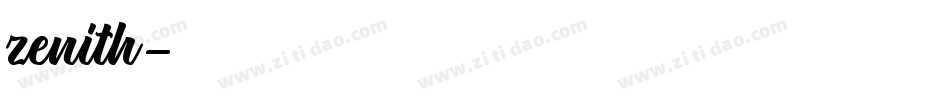 zenith字体转换