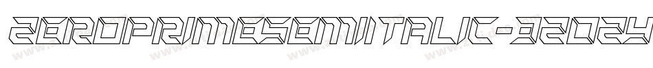 ZeroPrimeSemiItalic-3zOZy字体转换