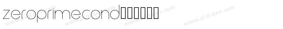 zeroprimecond字体转换