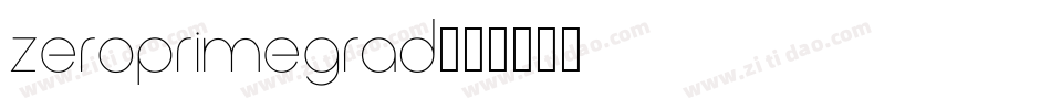zeroprimegrad字体转换