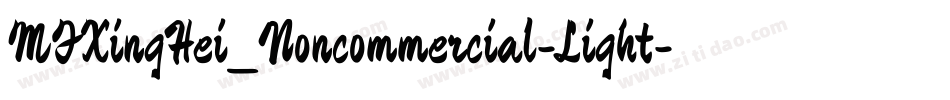 MFXingHei_Noncommercial-Light字体转换