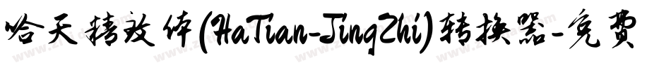 哈天精致体(HaTian-JingZhi)转换器字体转换