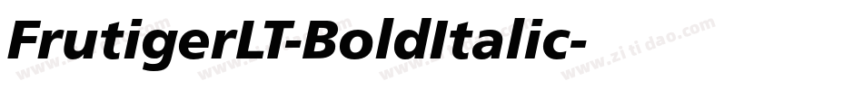 FrutigerLT-BoldItalic字体转换