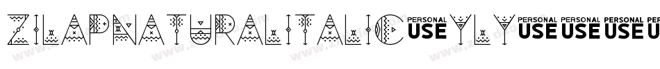 ZilapNaturalItalic-YLy4字体转换