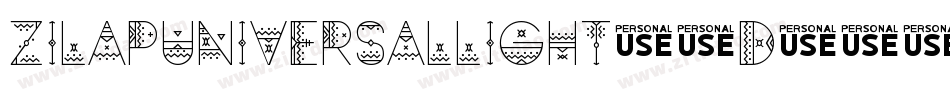 ZilapUniversalLight-5D78字体转换