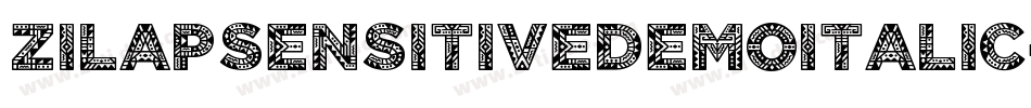 ZilapSensitiveDemoItalic-aer9字体转换