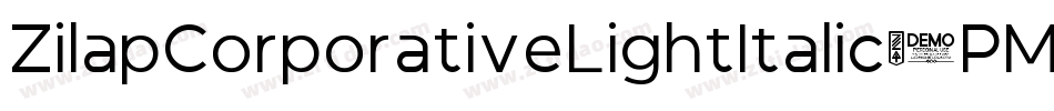 ZilapCorporativeLightItalic-PMAE字体转换