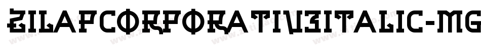 ZilapCorporativeItalic-mGmv字体转换