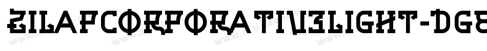 ZilapCorporativeLight-dG87字体转换