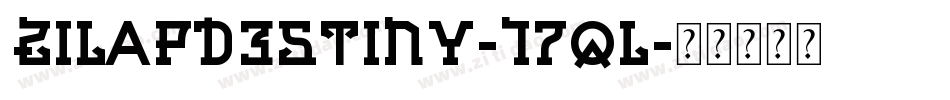 ZilapDestiny-17qL字体转换