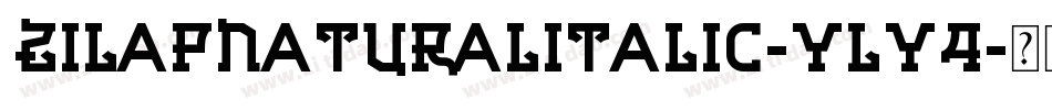 ZilapNaturalItalic-YLy4字体转换