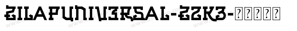 ZilapUniversal-z2K3字体转换