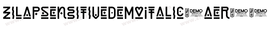 ZilapSensitiveDemoItalic-aer9字体转换