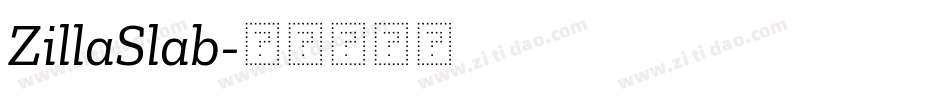 ZillaSlab字体转换