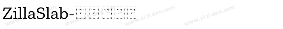 ZillaSlab字体转换