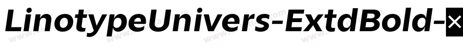 LinotypeUnivers-ExtdBold字体转换