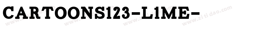 Cartoons123-L1mE字体转换