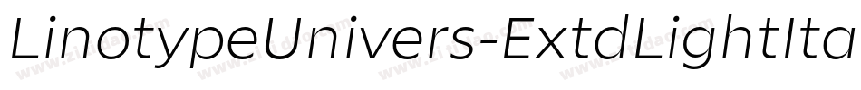 LinotypeUnivers-ExtdLightItalic字体转换