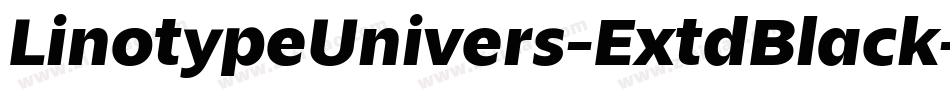 LinotypeUnivers-ExtdBlack字体转换