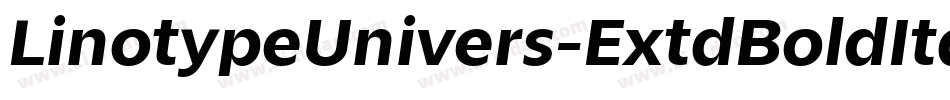 LinotypeUnivers-ExtdBoldItalic字体转换