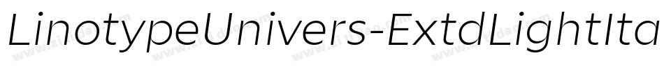 LinotypeUnivers-ExtdLightItalic字体转换