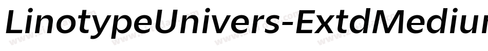LinotypeUnivers-ExtdMediumItalic字体转换