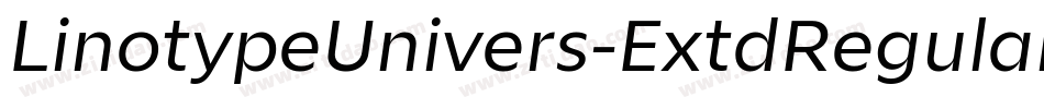 LinotypeUnivers-ExtdRegularItalic字体转换