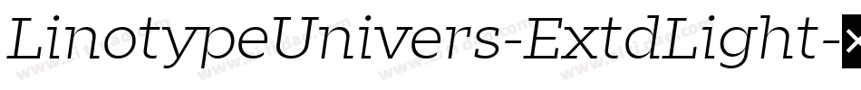 LinotypeUnivers-ExtdLight字体转换