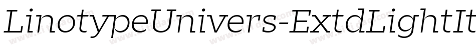 LinotypeUnivers-ExtdLightItalic字体转换