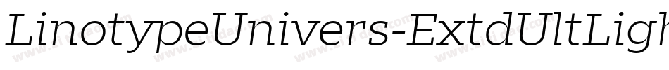 LinotypeUnivers-ExtdUltLightItalic字体转换