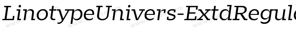 LinotypeUnivers-ExtdRegularItalic字体转换