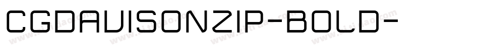 CgDavisonZip-Bold字体转换