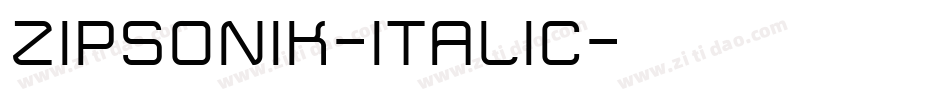 ZipSonik-Italic字体转换