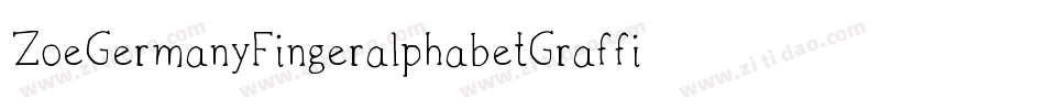 ZoeGermanyFingeralphabetGraffiti-2vwW字体转换