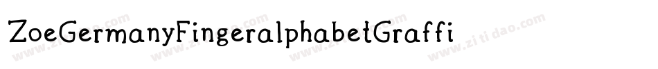 ZoeGermanyFingeralphabetGraffiti-2vwW字体转换