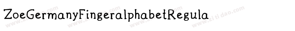ZoeGermanyFingeralphabetRegular-mpvP字体转换