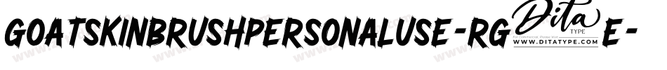 GoatskinBrushPersonalUse-RG5E字体转换