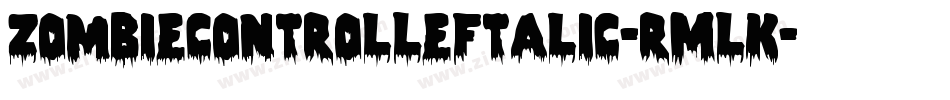 ZombieControlLeftalic-rMLK字体转换