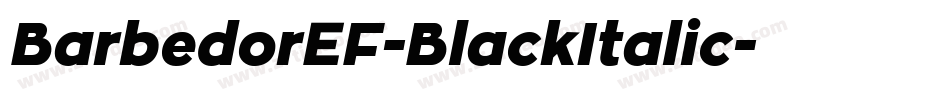 BarbedorEF-BlackItalic字体转换