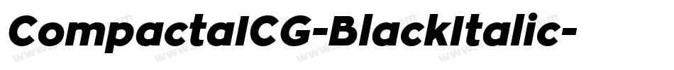CompactaICG-BlackItalic字体转换