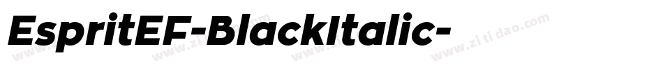 EspritEF-BlackItalic字体转换